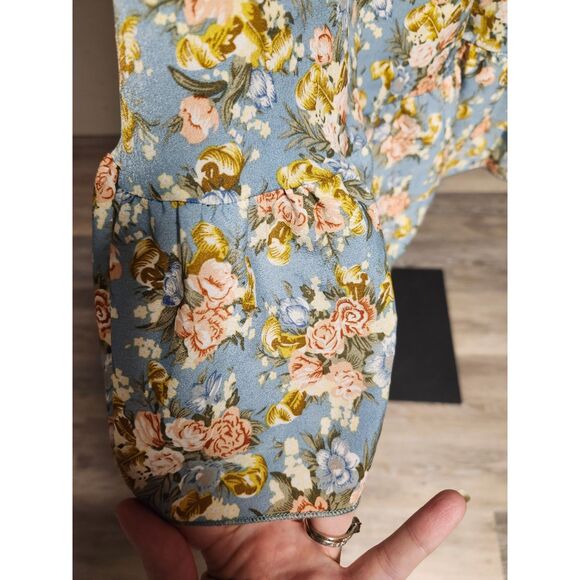 Floral Print Tied Backless Ruffle Hem Dress Cottagecore Coquette Fairycore - Picture 7 of 10